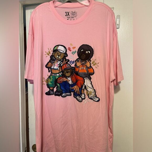 NWOT Bleecker & Mercer Pink Short Sleeve Tees with Graphic Designs - Picture 2 of 12